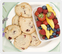 Mango and berry cookies